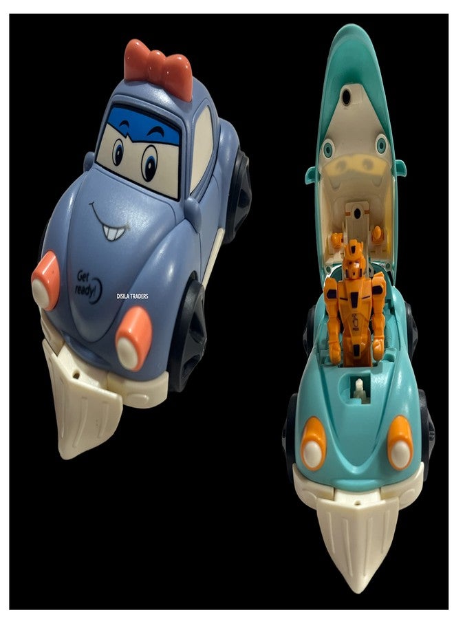 DISILA TRADERS Present Push and go Transforming (Deformation) car Toys/Robot Transforming Friction car Toys for Kids, Boys and Girls (Random Colors and Design - Pack of 1) - Image 3